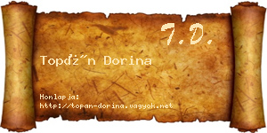 Topán Dorina névjegykártya